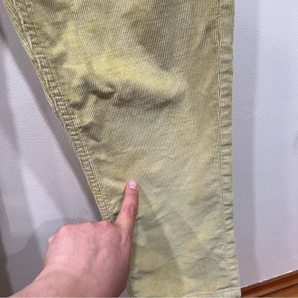 Everlane Yellow baby corduroy cheeky crop pants size 24 - Picture 12 of 12